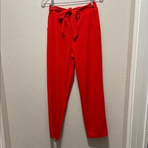 Orange/Red Lovepoem Tie-Waist Trousers